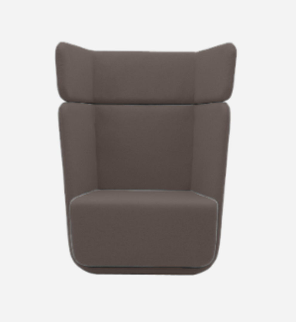 Softline Basket Sessel mit hohem Rücken - Felt Melange - 635 Brown