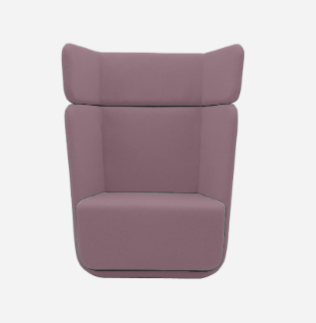 Softline Basket Sessel mit hohem Rücken - Felt Melange - 640 Purple