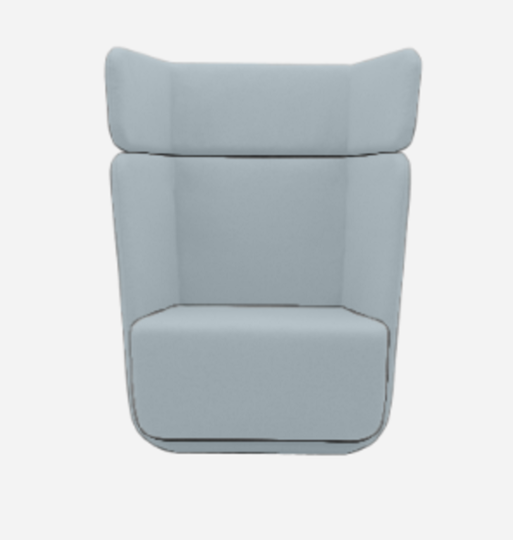 Softline Basket Sessel mit hohem Rücken - Felt Melange - 641 Light Blue