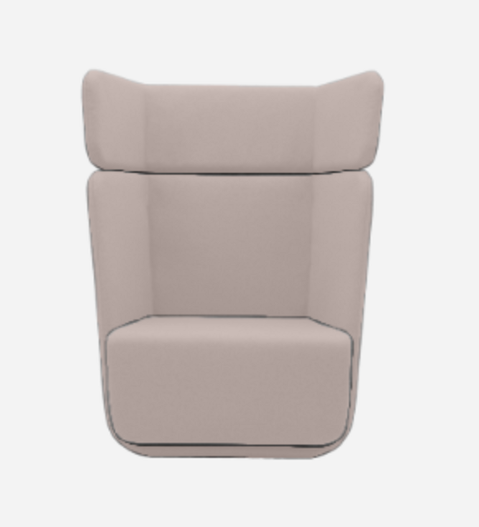Softline Basket Sessel mit hohem Rücken - Felt Melange - 642 Lilac