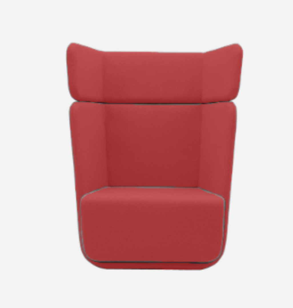 Softline Basket Sessel mit hohem Rücken - Felt Melange - 650 Light Red