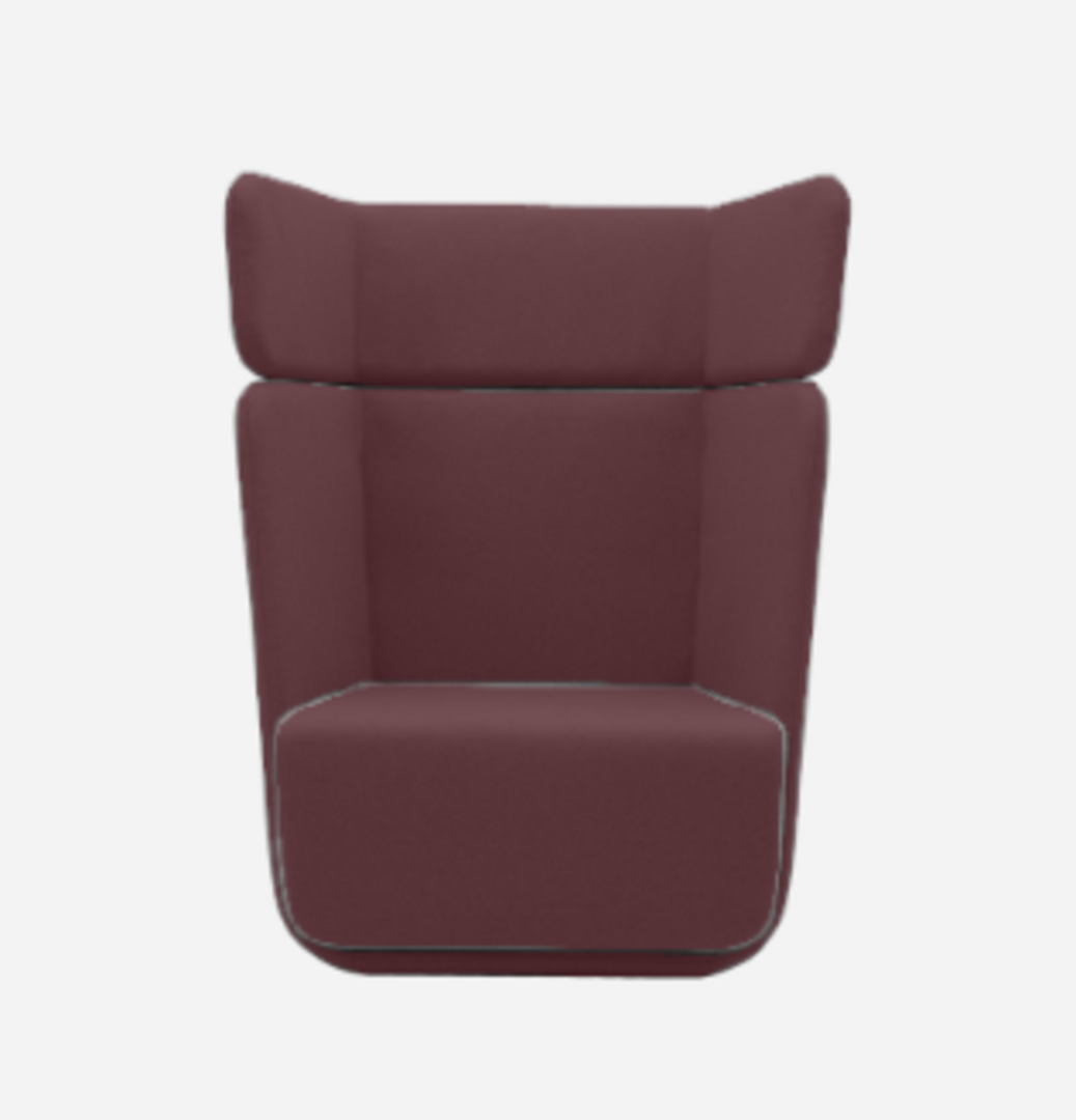 Softline Basket Sessel mit hohem Rücken - Felt Melange - 651 Eggplant