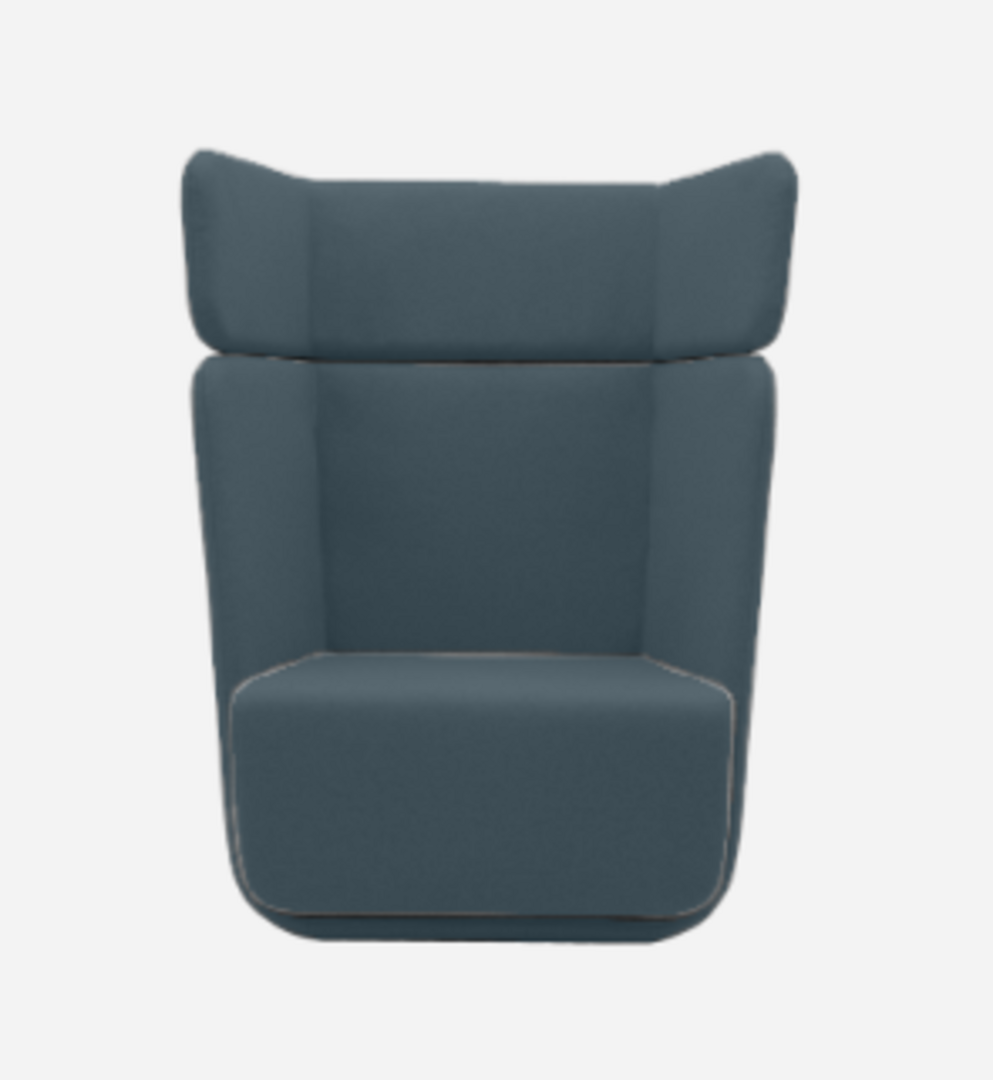Softline Basket Sessel mit hohem Rücken - Felt Melange - 846 Blue Grey