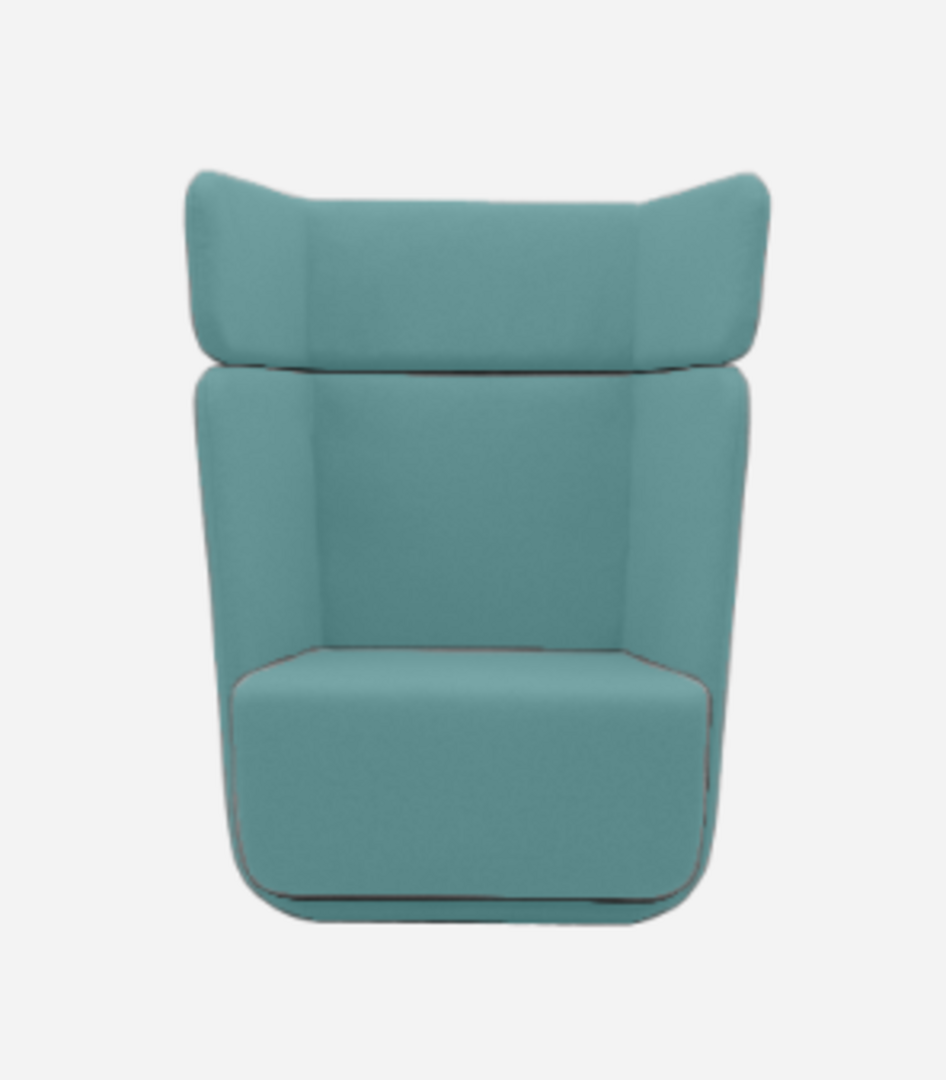 Softline Basket Sessel mit hohem Rücken -Felt Melange - 652 Turquoise