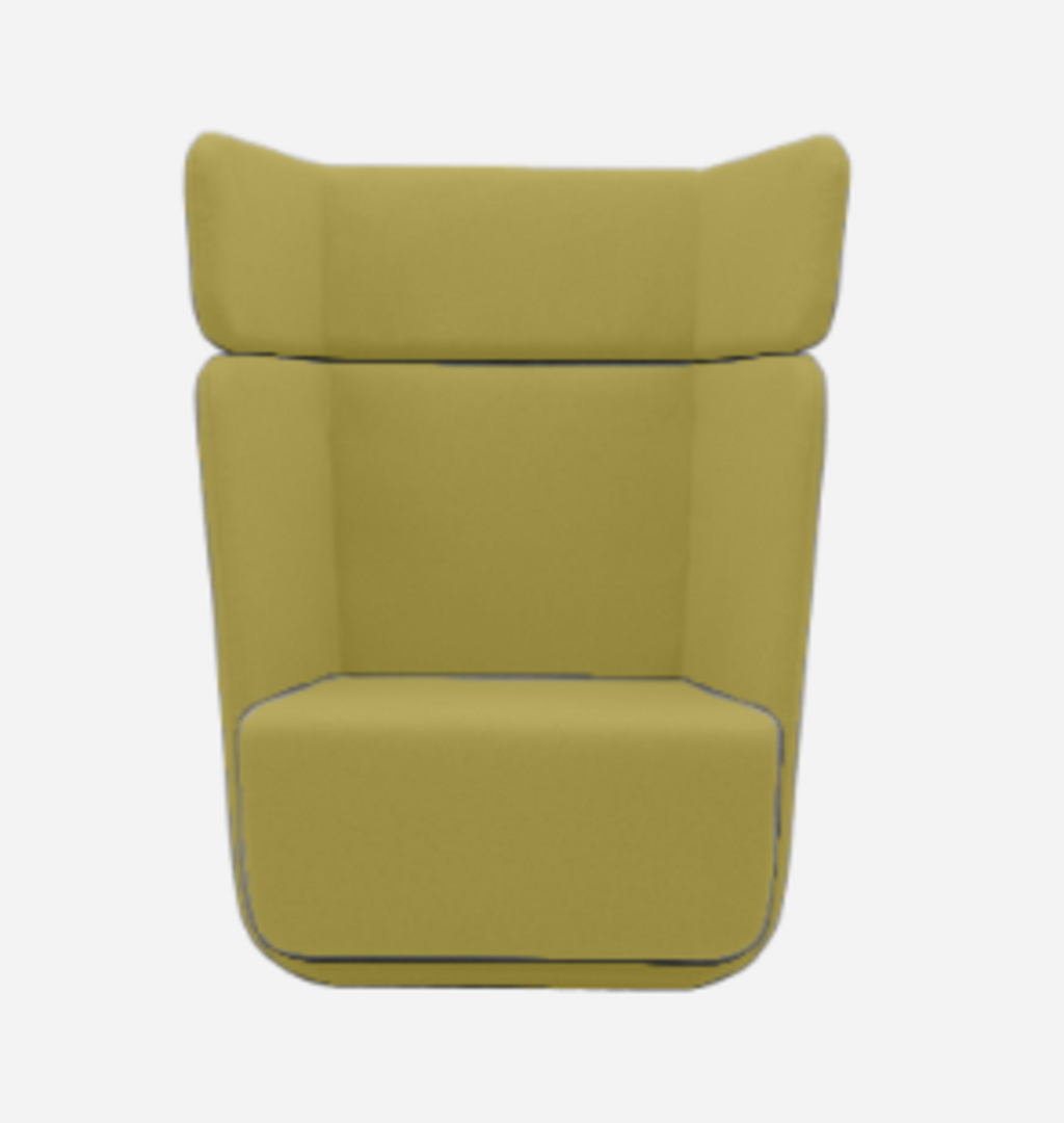 Softline Basket Sessel mit hohem Rücken - Felt Melange - 847 Mustard