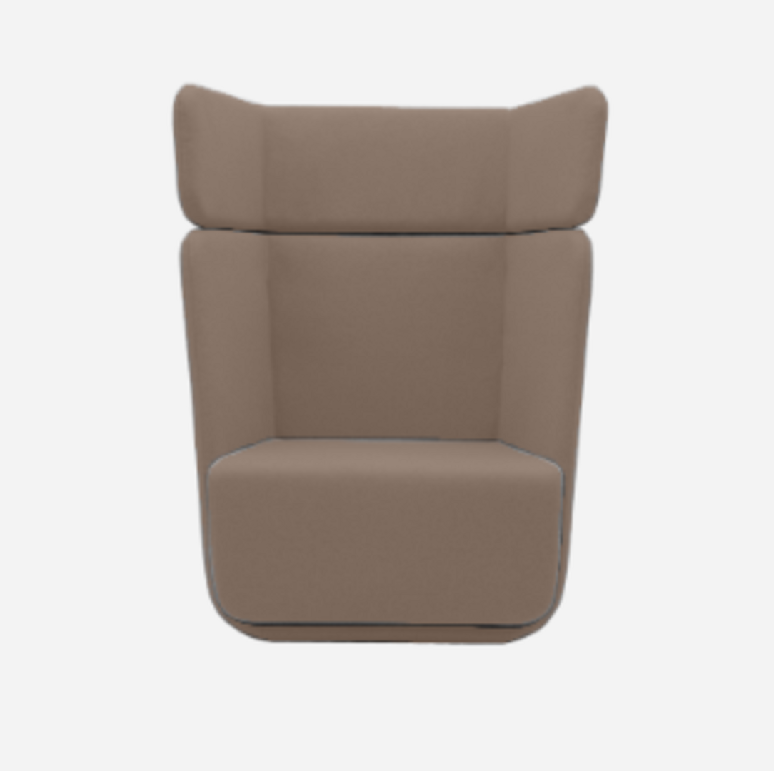 Softline Basket Sessel mit hohem Rücken - Felt Melange - 849 Light Brown