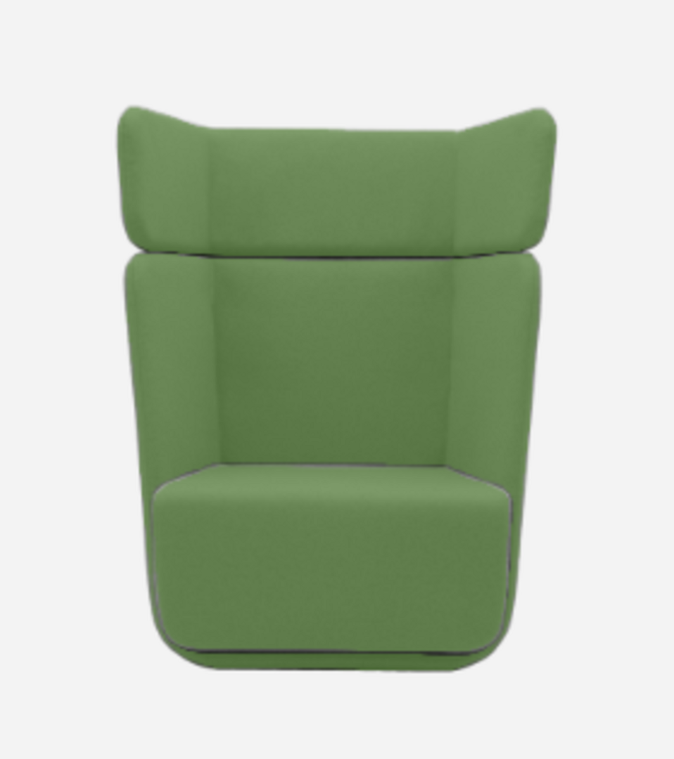 Softline Basket Sessel mit hohem Rücken - Felt Melange - 848 Green