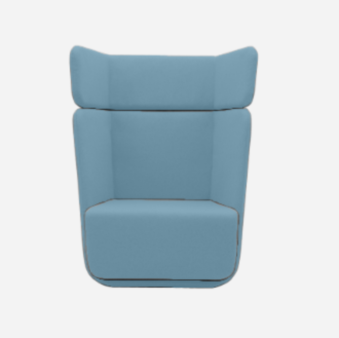 Softline Basket Sessel mit hohem Rücken - Felt Melange - 858 Sky Blue