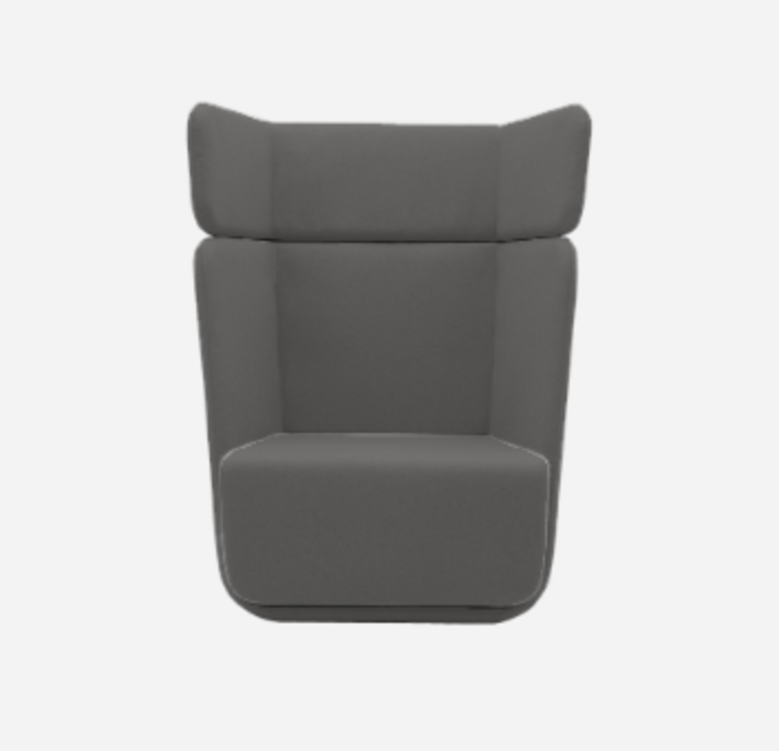 Softline Basket Sessel mit hohem Rücken - Vision - 439 Grey Brown