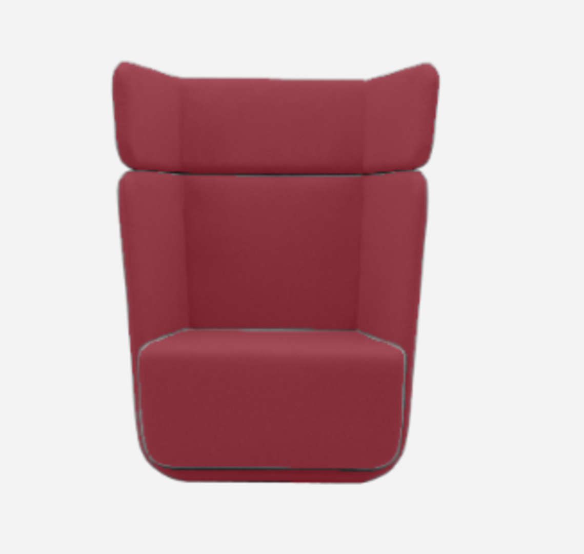 Softline Basket Sessel mit hohem Rücken - Vision - 448 Dark Red