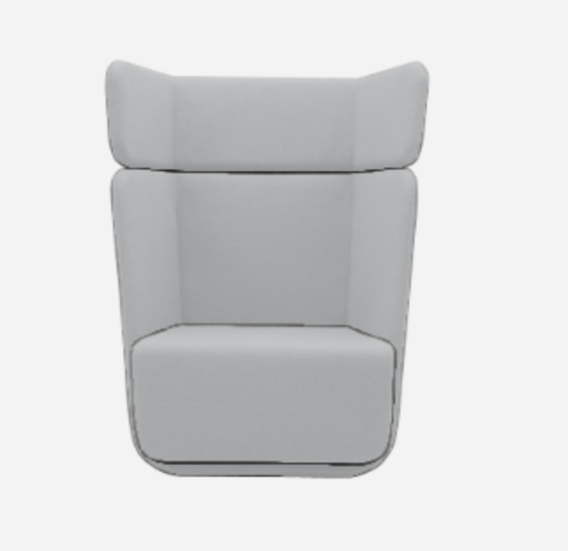 Softline Basket Sessel mit hohem Rücken - Vision - 457 Light Grey