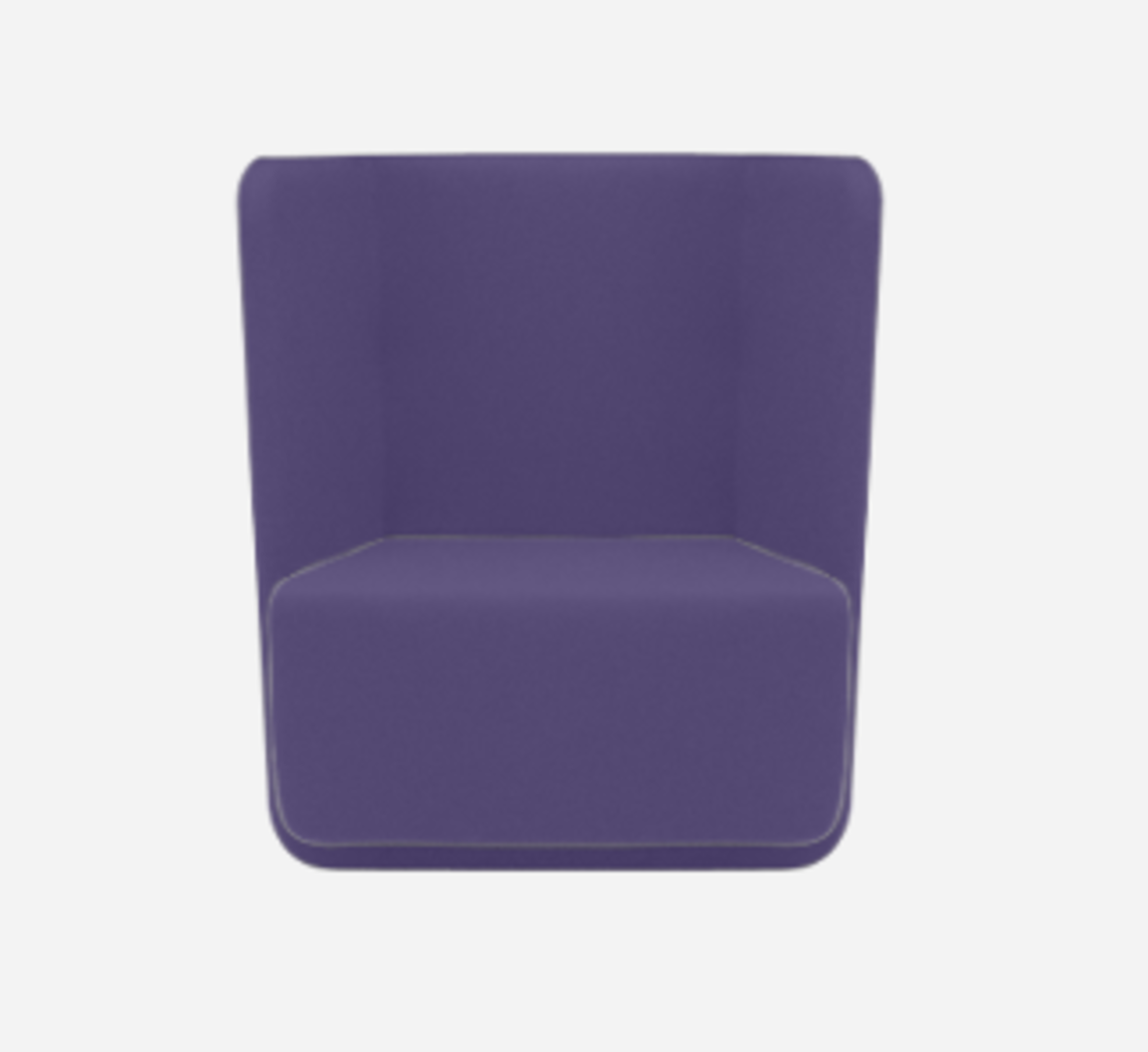 Softline Basket Sessel mit niedrigem Rücken - Felt - 581 Eggplant