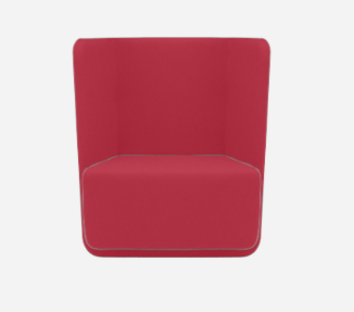 Softline Basket Sessel mit niedrigem Rücken - Felt - 588 Red