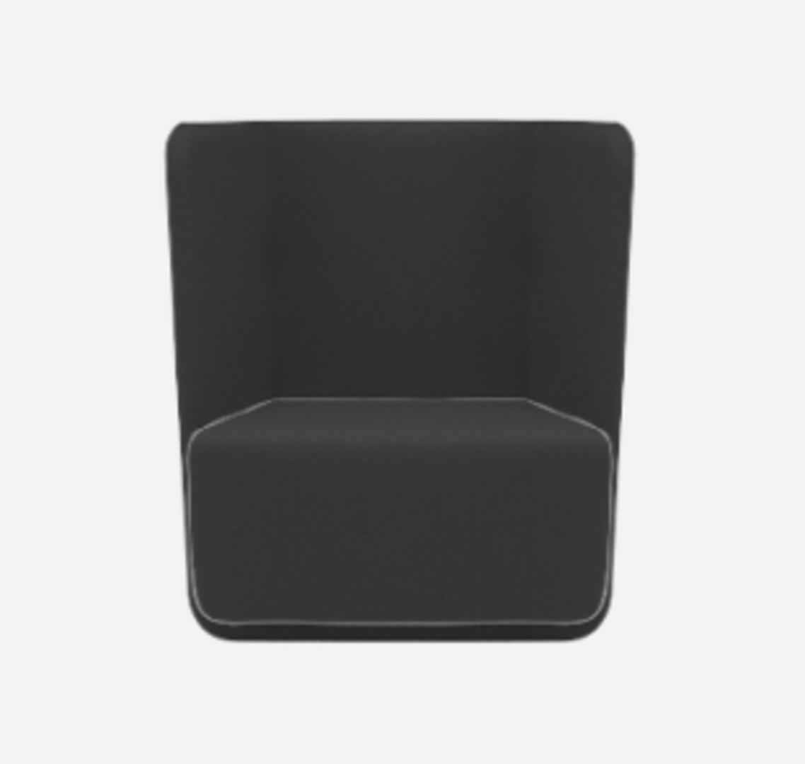 Softline Basket Sessel mit niedrigem Rücken - Felt - 636 Black