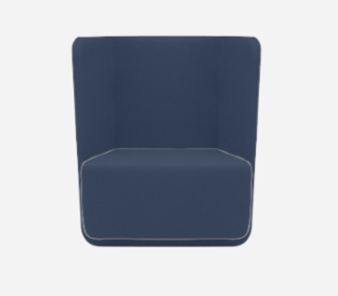 Softline Basket Sessel mit niedrigem Rücken - Felt Melange - 289 Dark Blue