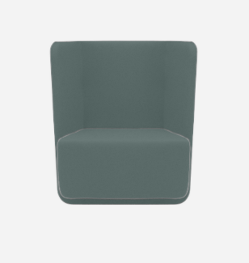 Softline Basket Sessel mit niedrigem Rücken - Felt Melange - 293 Grey Green