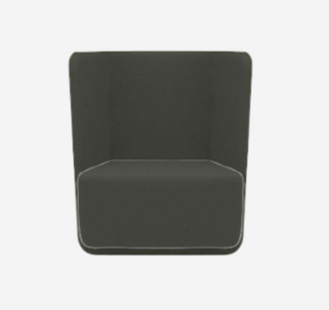 Softline Basket Sessel mit niedrigem Rücken - Felt Melange - 294 Dark Green