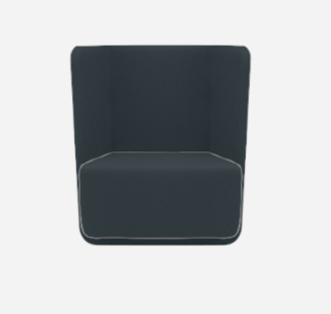 Softline Basket Sessel mit niedrigem Rücken - Felt Melange - 295 Black