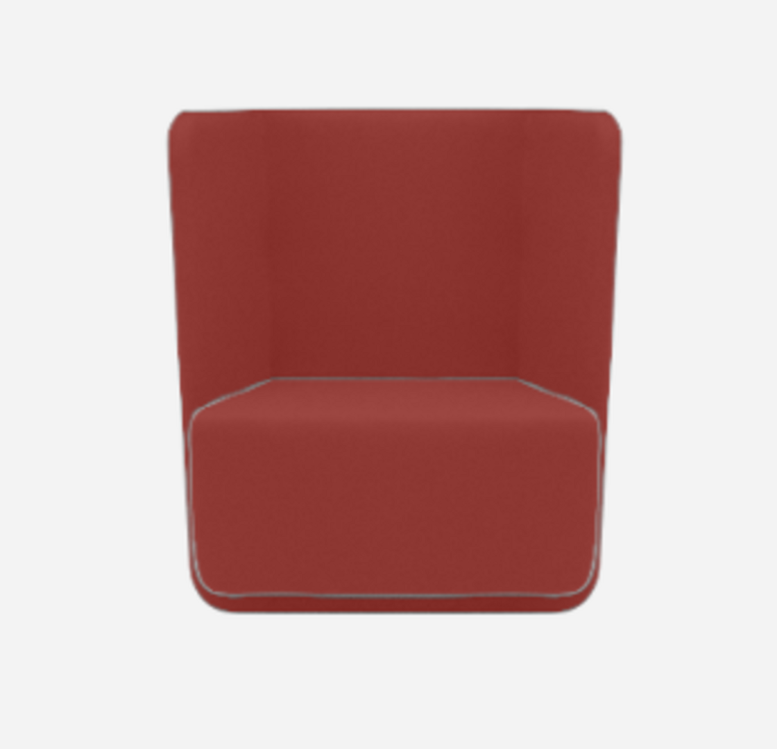 Softline Basket Sessel mit niedrigem Rücken - Felt Melange - 297 Dark Red