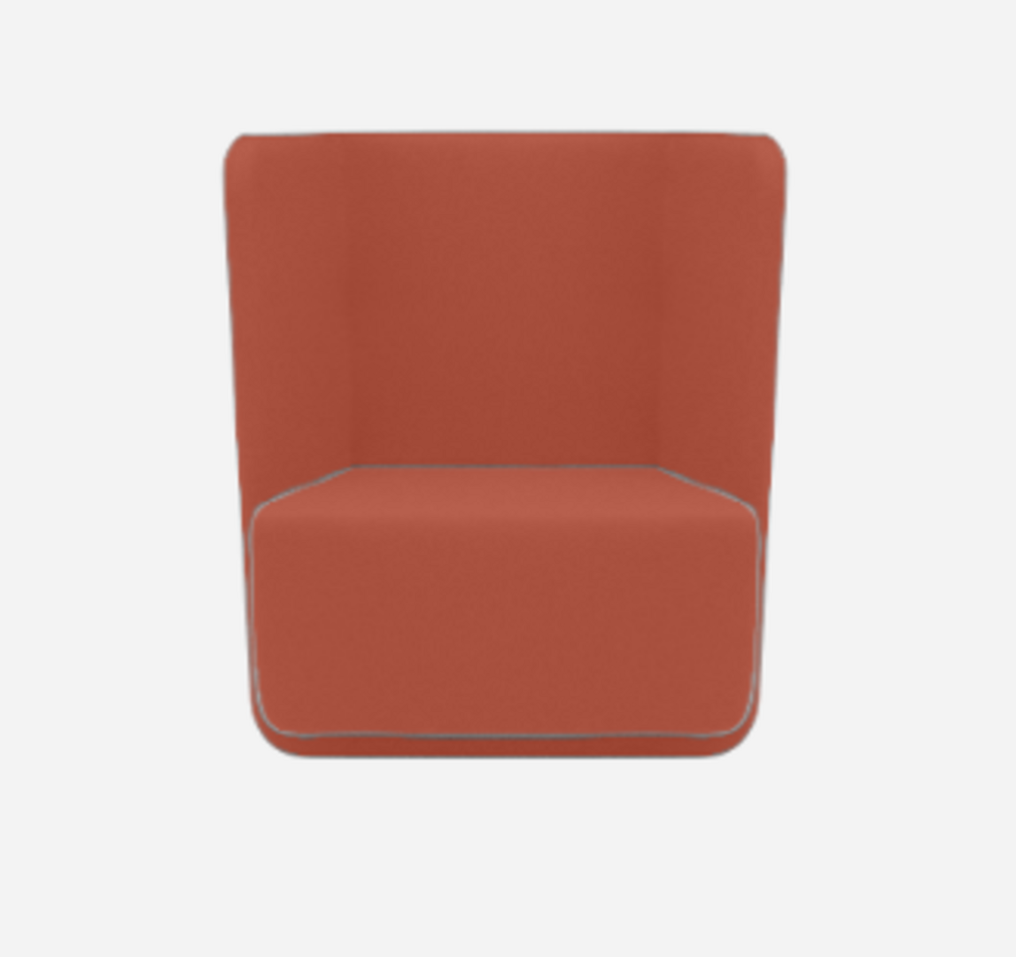 Softline Basket Sessel mit niedrigem Rücken - Felt Melange - 298 Red