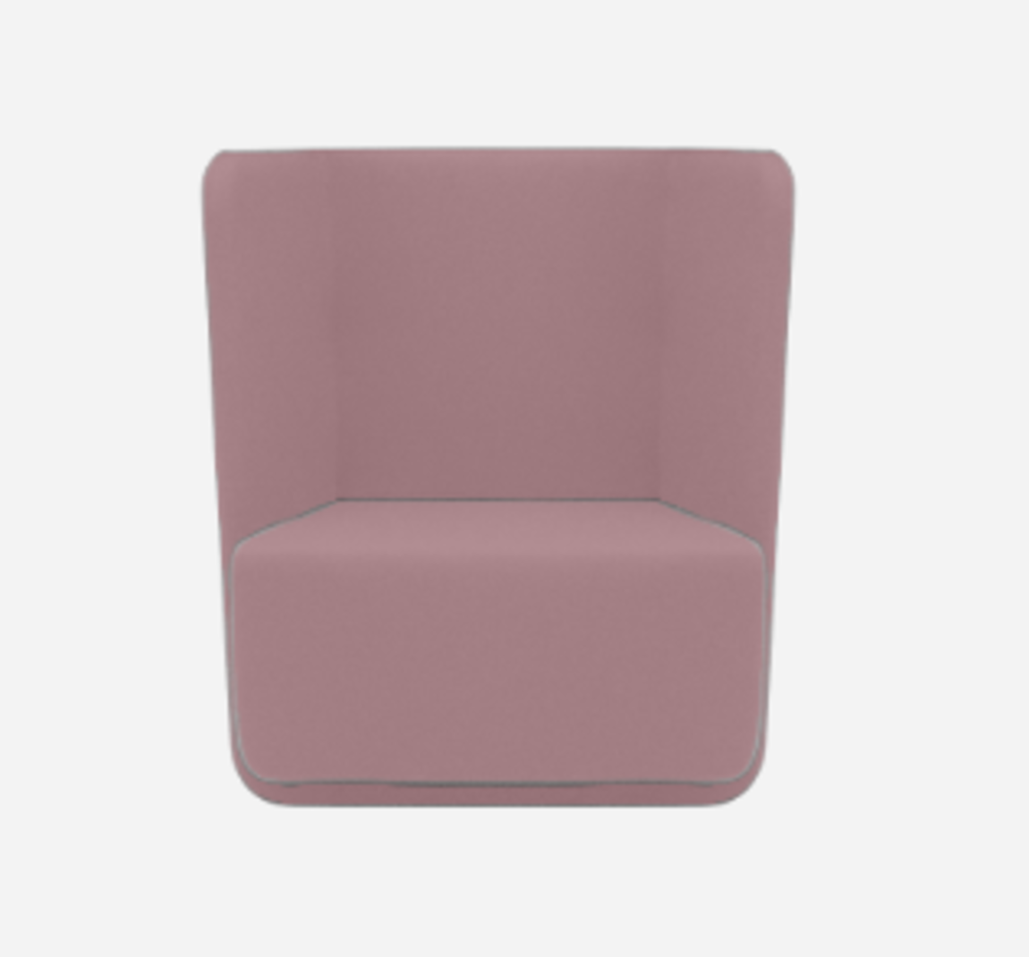 Softline Basket Sessel mit niedrigem Rücken - Felt Melange - 299 Antique Pink