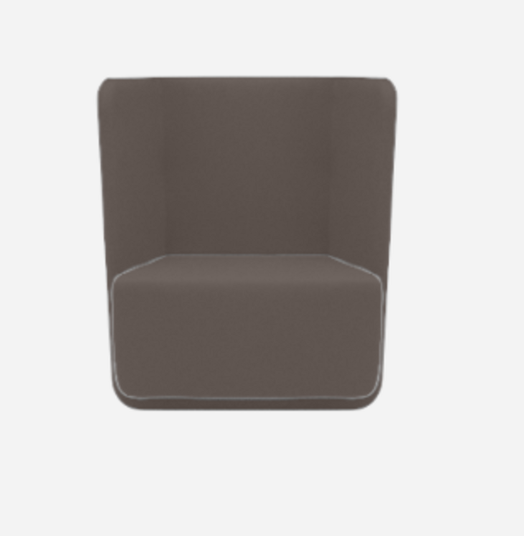 Softline Basket Sessel mit niedrigem Rücken - Felt Melange - 300 Dark Brown