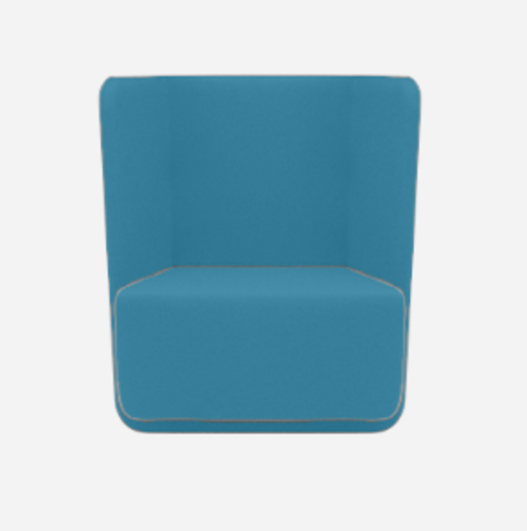 Softline Basket Sessel mit niedrigem Rücken - Felt Melange - 582 Blue