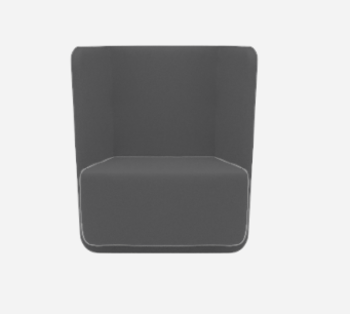 Softline Basket Sessel mit niedrigem Rücken - Felt Melange - 623 Dark Grey