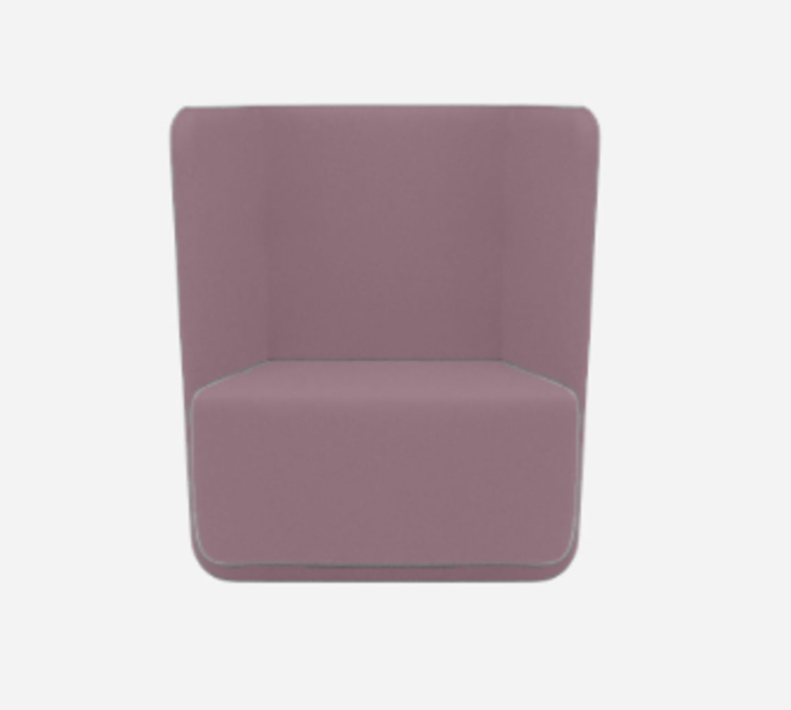 Softline Basket Sessel mit niedrigem Rücken - Felt Melange - 640 Purple