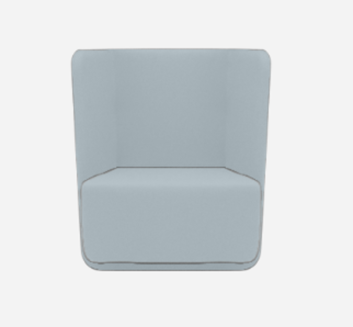 Softline Basket Sessel mit niedrigem Rücken - Felt Melange - 641 Light Blue