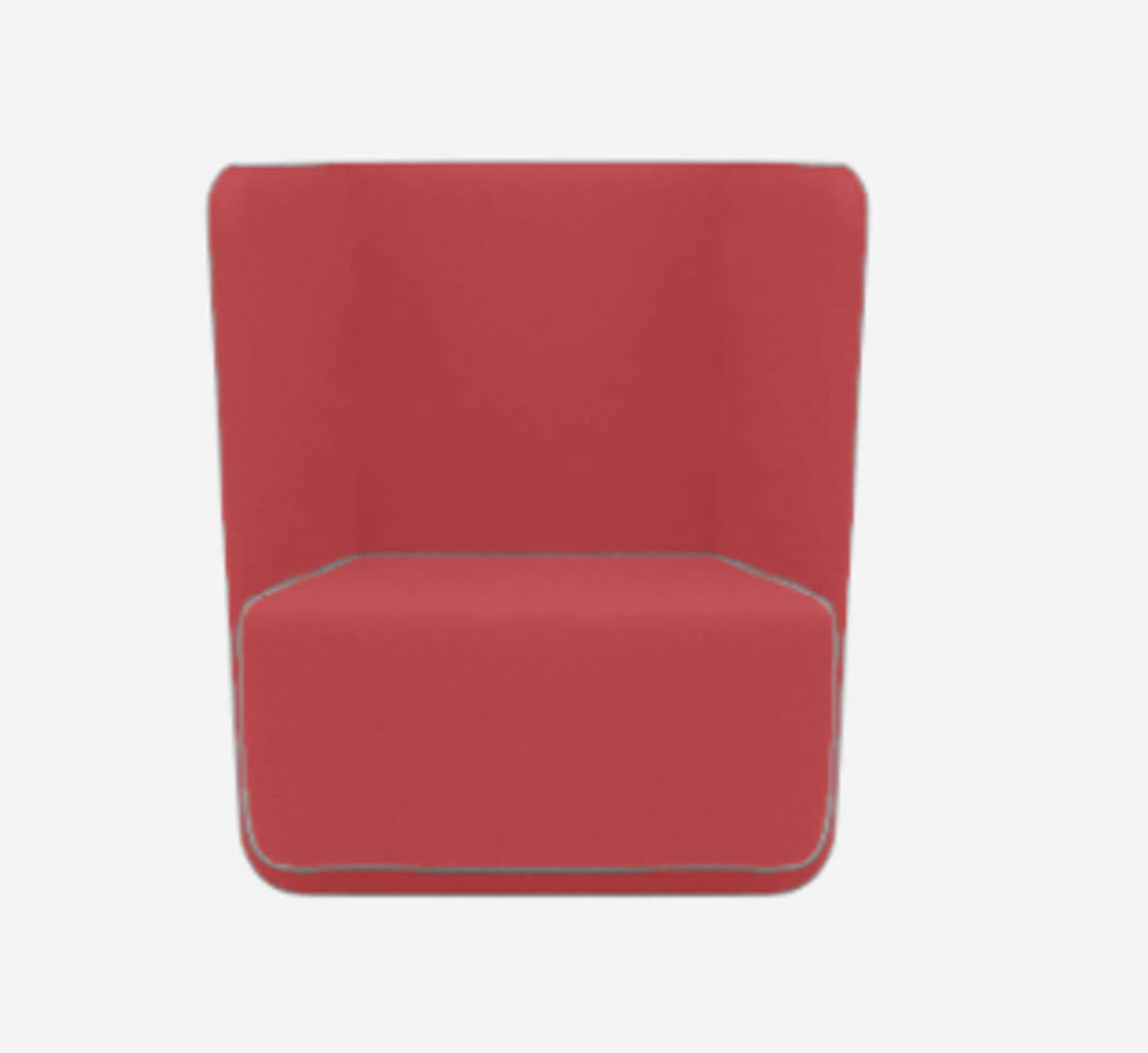 Softline Basket Sessel mit niedrigem Rücken - Felt Melange - 650 Light Red