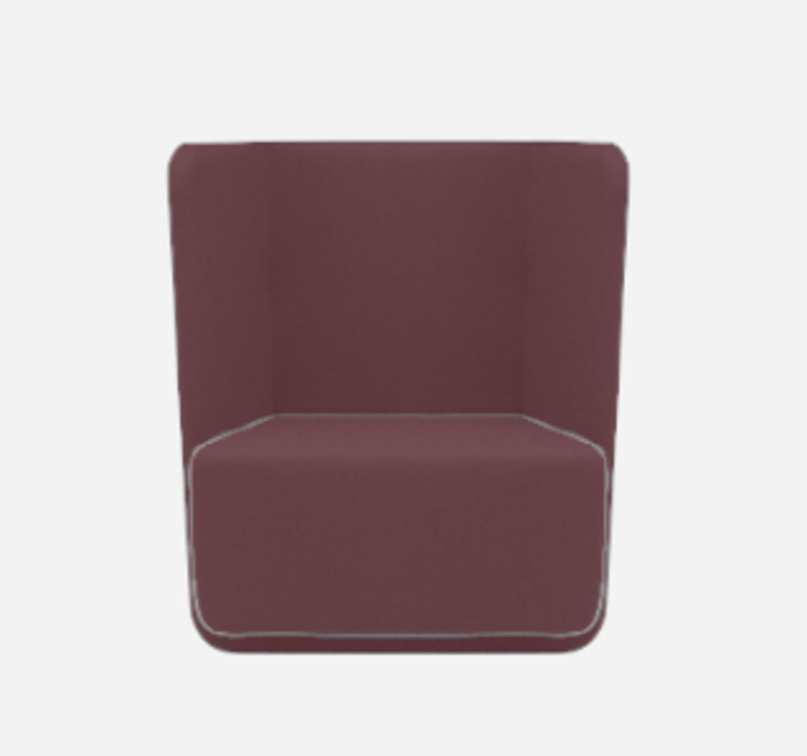 Softline Basket Sessel mit niedrigem Rücken - Felt Melange - 651 Eggplant