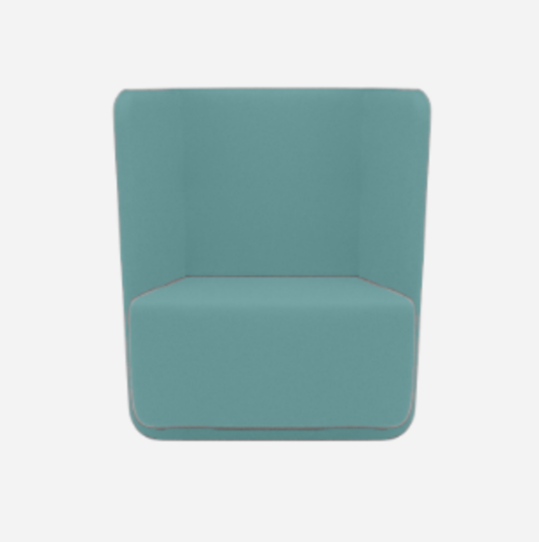 Softline Basket Sessel mit niedrigem Rücken - Felt Melange - 652 Turquoise