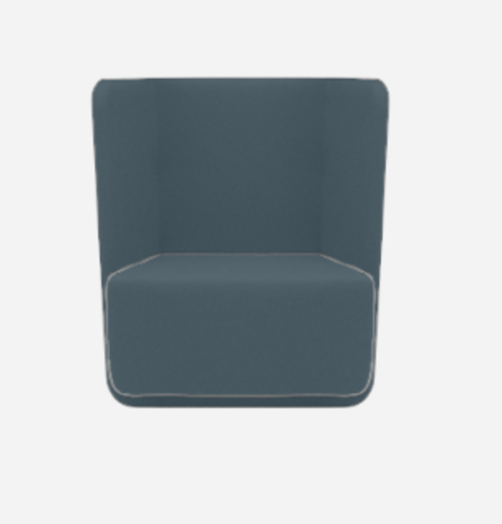 Softline Basket Sessel mit niedrigem Rücken - Felt Melange - 846 Blue Grey