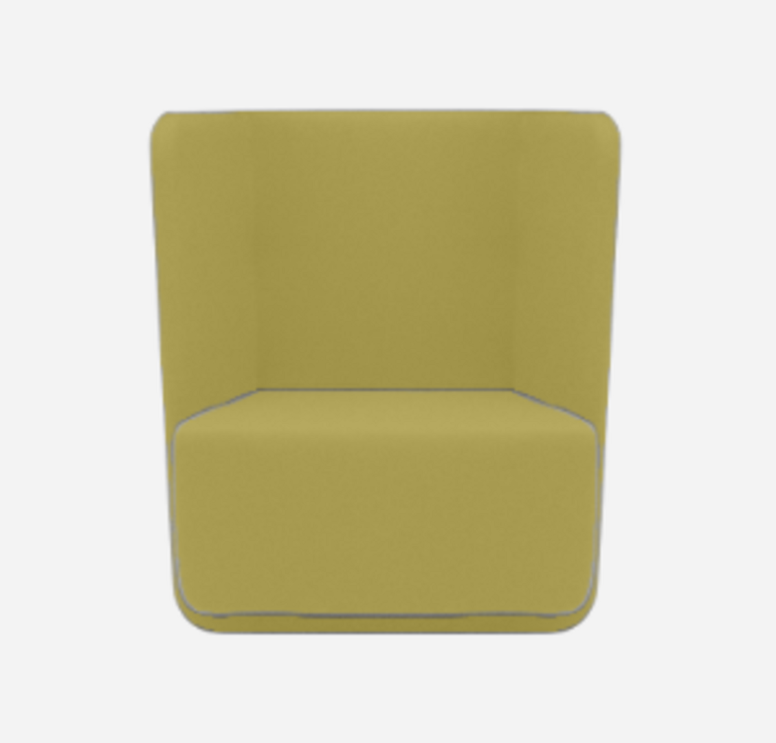 Softline Basket Sessel mit niedrigem Rücken - Felt Melange - 847 Mustard