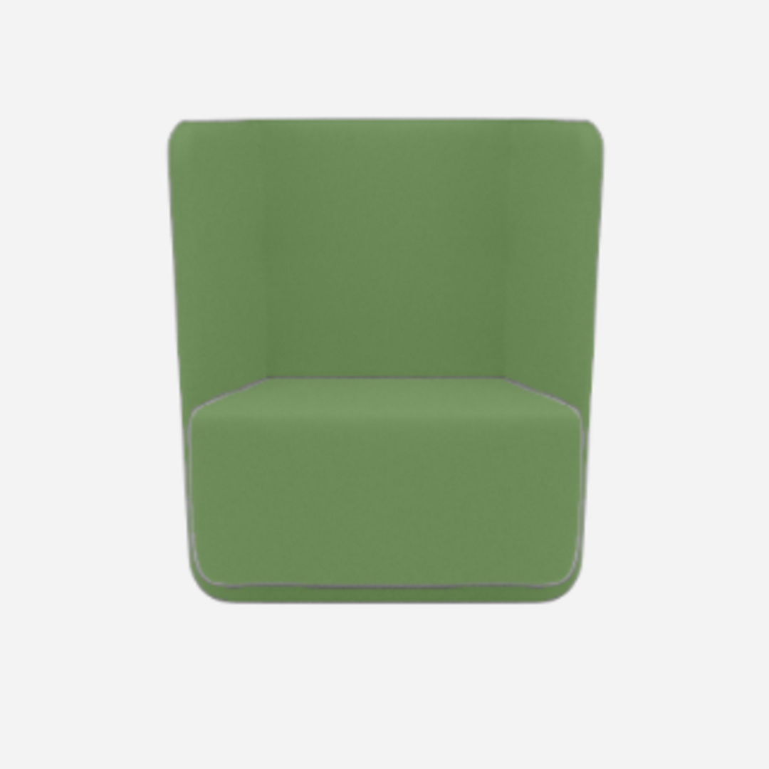 Softline Basket Sessel mit niedrigem Rücken - Felt Melange - 848 Green