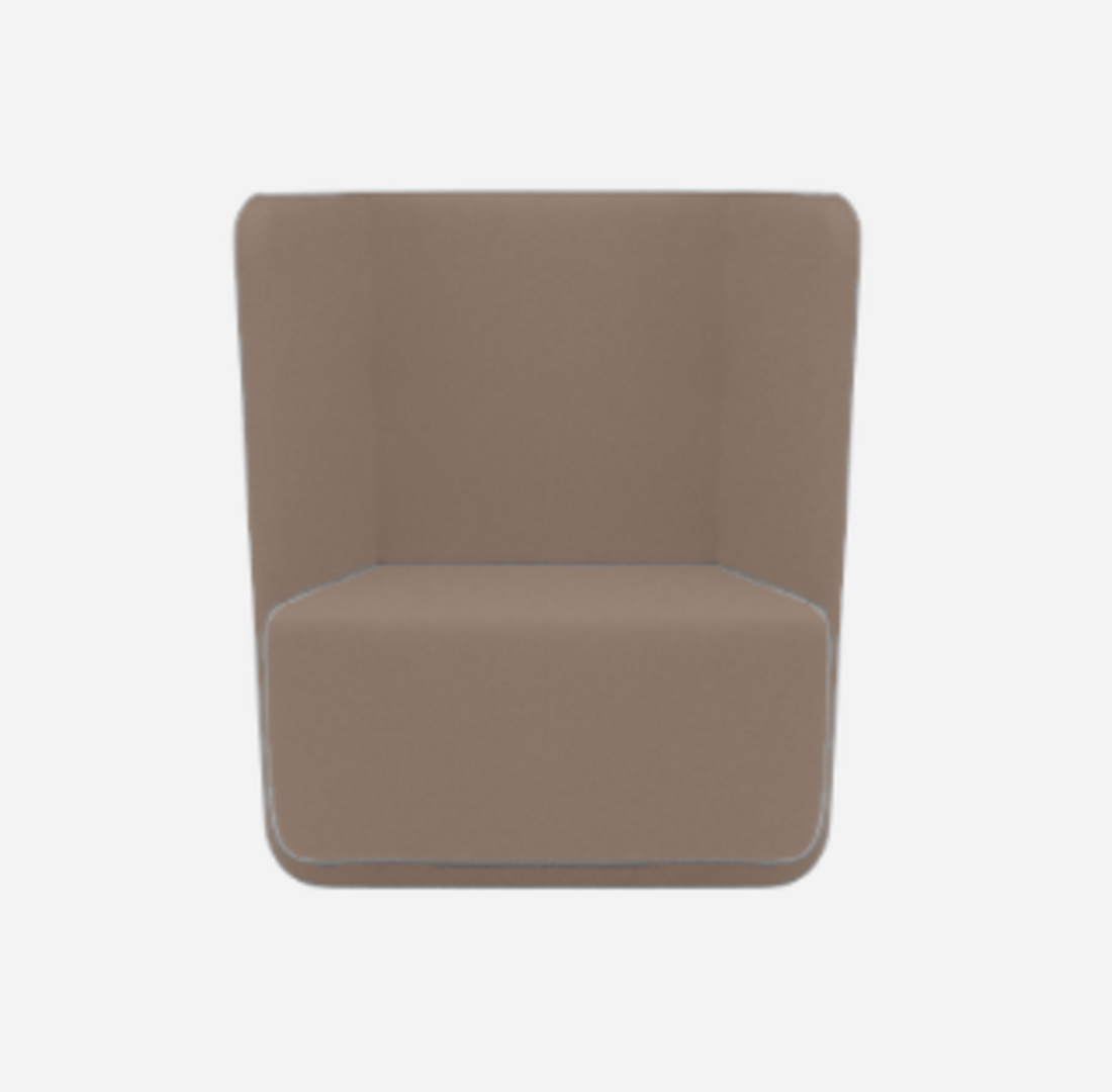 Softline Basket Sessel mit niedrigem Rücken - Felt Melange - 849 Light Brown