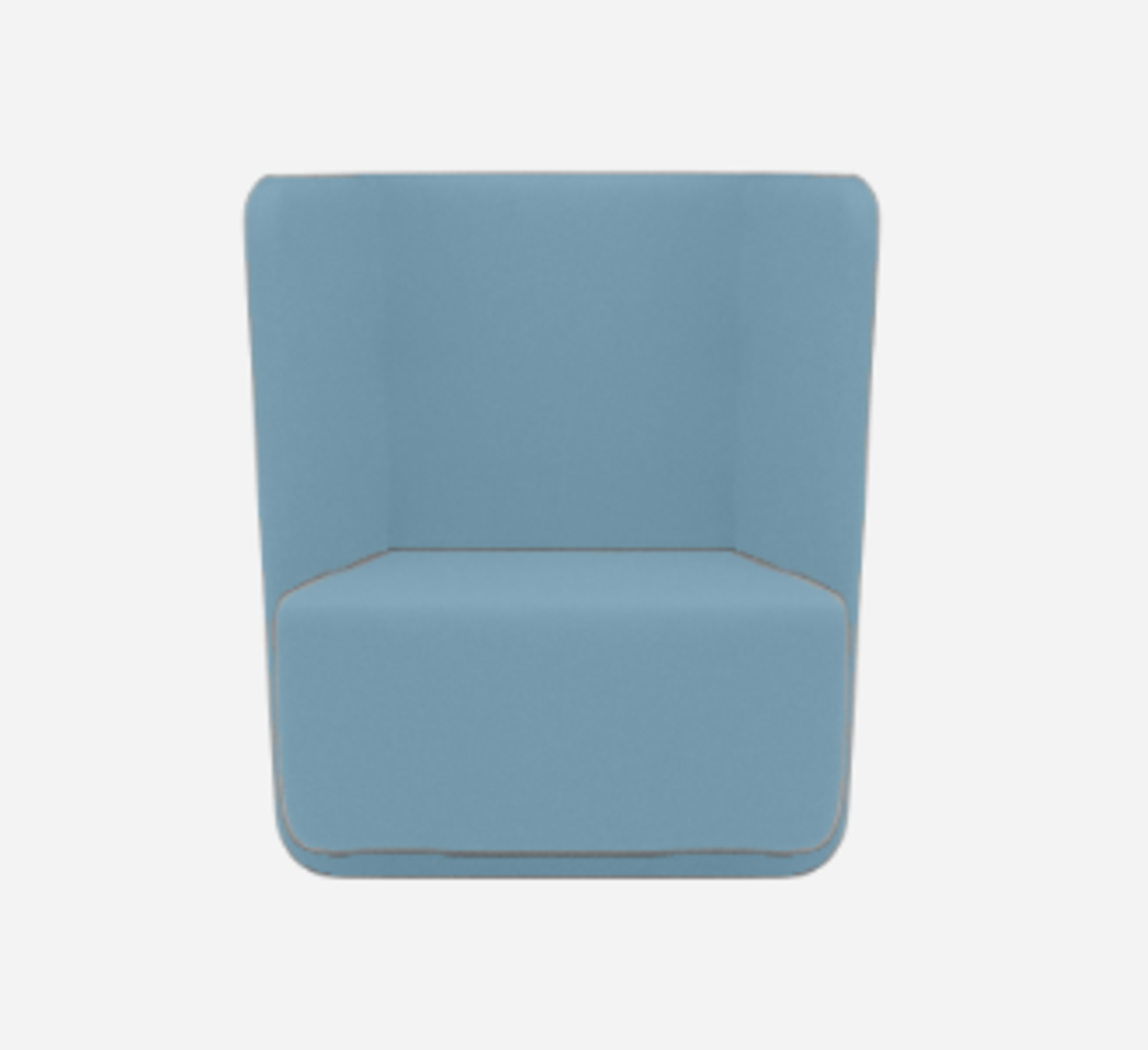 Softline Basket Sessel mit niedrigem Rücken - Felt Melange - 858 Sky Blue