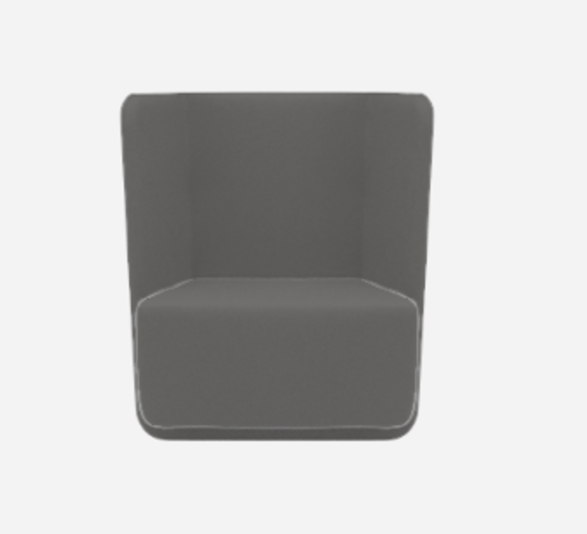 Softline Basket Sessel mit niedrigem Rücken - Vision - 439 Grey Brown