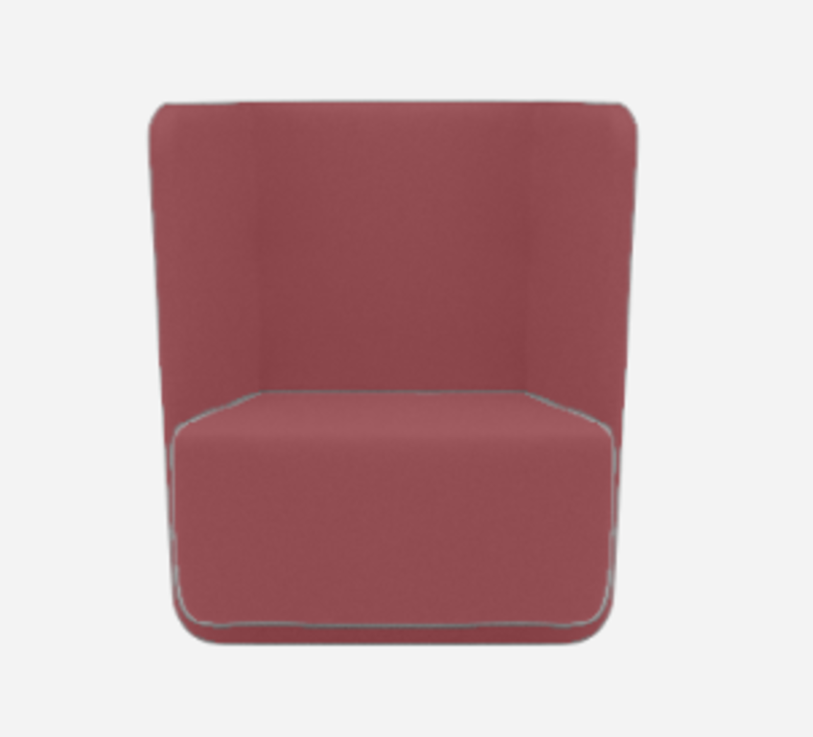 Softline Basket Sessel mit niedrigem Rücken - Vision - 453 Light Red