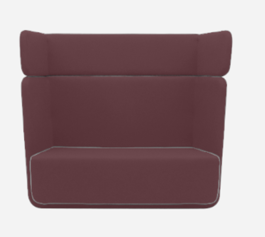 Softline Basket Sofa - Felt Melange - 651 Eggplant
