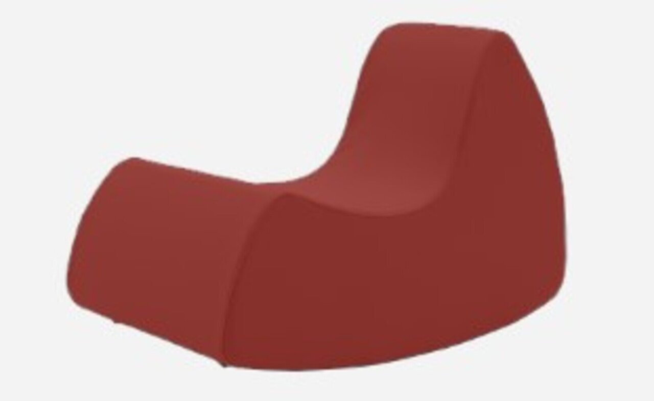Softline Grand Prix XL Schaukelsessel - Felt Melange - 297 Dark Red
