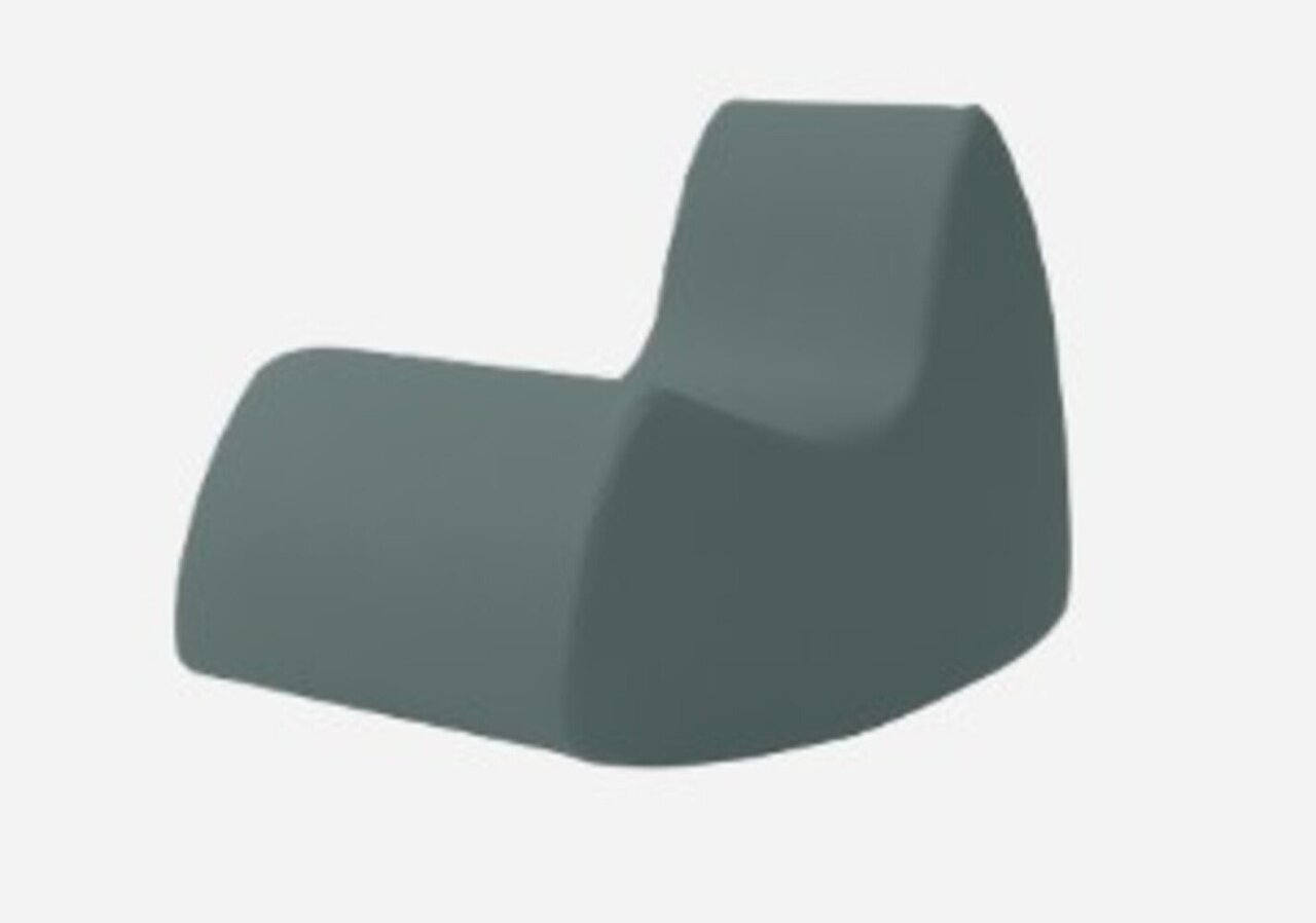 Softline Grand Prix Schaukelsessel - Felt Melange - 293 Grey Green