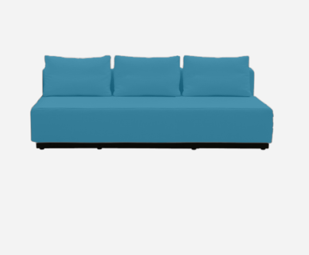 Softline Nevada 3-P Schlafsofa-Felt Melange - 582 Blue
