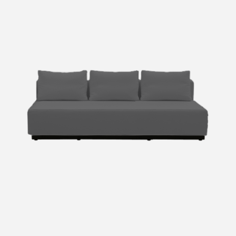 Softline Nevada 3-P Schlafsofa-Felt Melange - 623 Dark Grey