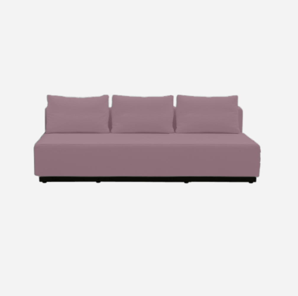 Softline Nevada 3-P Schlafsofa-Felt Melange - 640 Purple