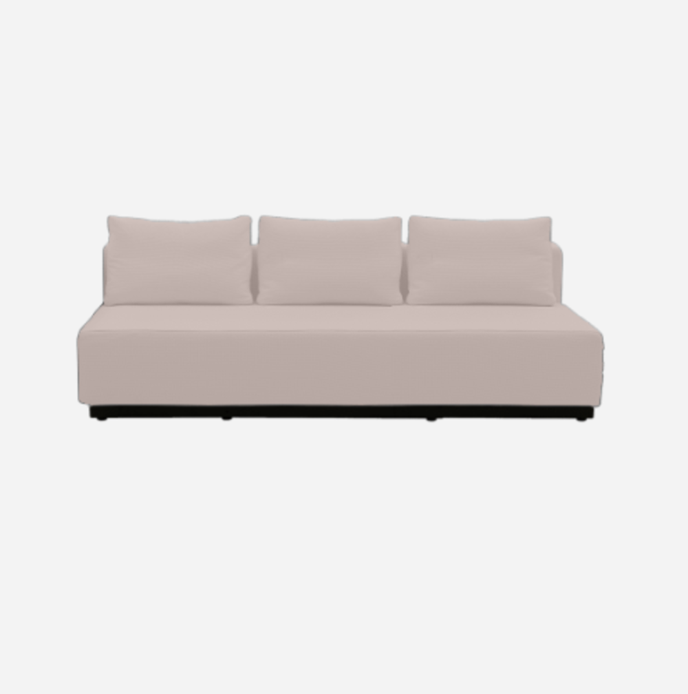 Softline Nevada 3-P Schlafsofa-Felt Melange - 642 Lilac