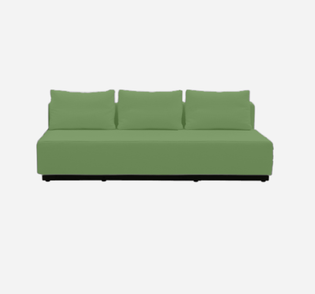 Softline Nevada 3-P Schlafsofa-Felt Melange - 848 Green