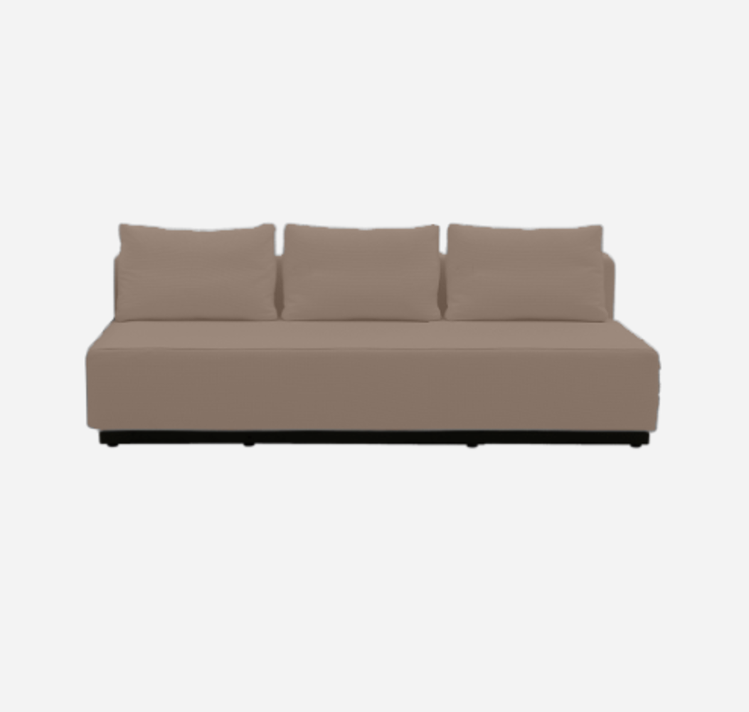 Softline Nevada 3-P Schlafsofa-Felt Melange - 849 Light Brown