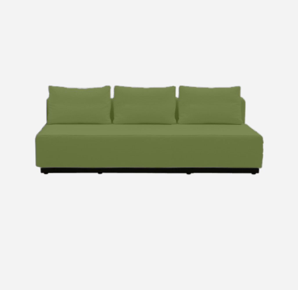 Softline Nevada 3-P Schlafsofa-Felt Melange - 855 Olive